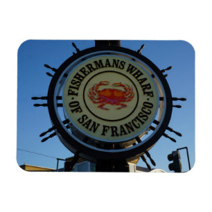Imán San Francisco Fishermans Wharf Photo Magnet