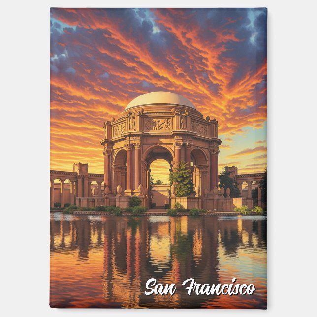 Imán San Francisco Palace of Fine Arts Sunset (Anverso)