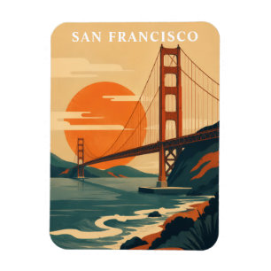 Imán San Francisco Viajes Puente Golden Gate Vintage