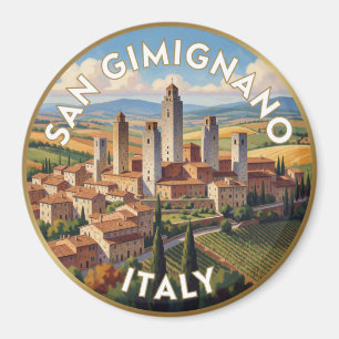 Imán San Gimignano Italia Torres Escena de Viaje 🏰