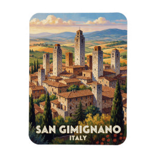 Imán San Gimignano Italia Torres Escena de Viaje 🏰