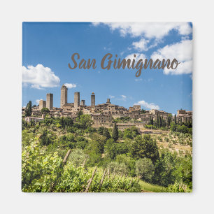 Imán San Gimignano Toscana Italia Panorama Souvenir