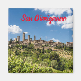 Imán San Gimignano Toscana Italia Panorama Souvenir