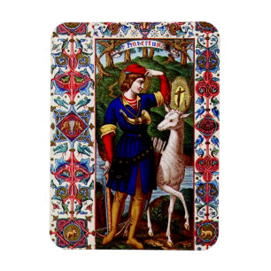 Imán San Huberto de Lieja con el ciervo 