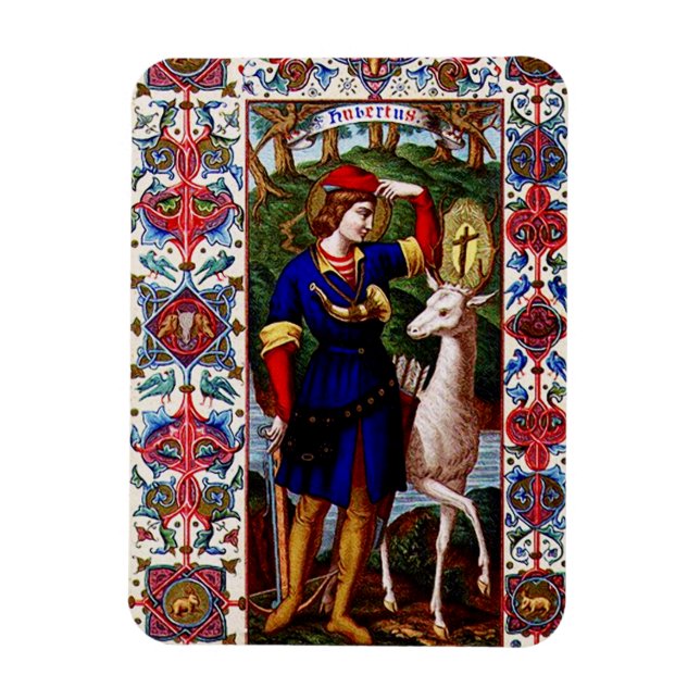 Imán San Huberto de Lieja con el ciervo  (Vertical)