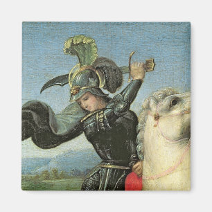 Imán San Jorge que lucha con el dragón