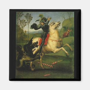 Imán San Jorge que lucha el dragón