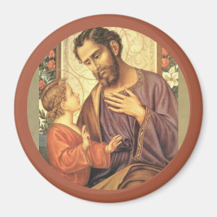 Imán San José con el lirio de Jesús del niño