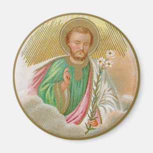 Imán San José de una "tarjeta de peregrinación" (detall