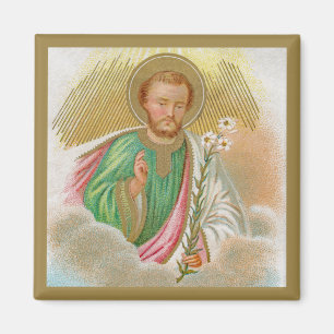 Imán San José de una "tarjeta de peregrinación" (detall