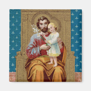 Imán San José entronizado con el Niño Jesús