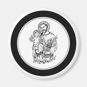Imán San José reza por nosotros Negro, Blanco, Católico