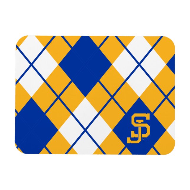 Imán San Jose State Spartans argyle (Horizontal)