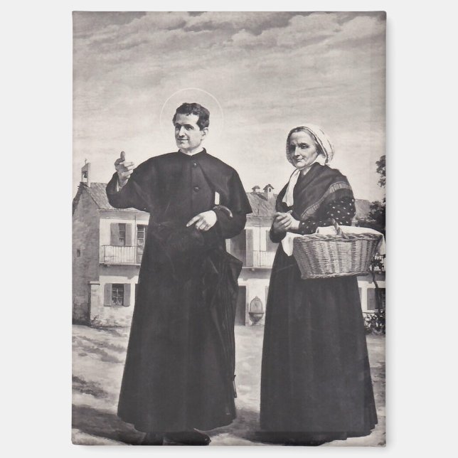 Imán San Juan Bosco con Madre (Anverso)