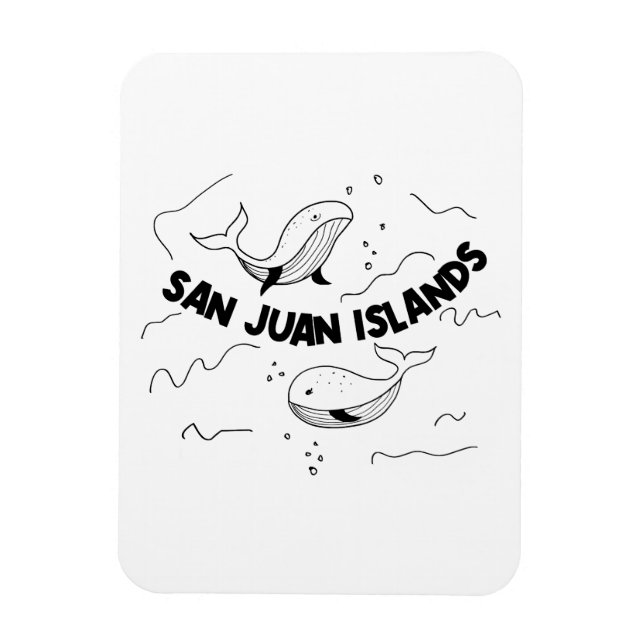 Imán San Juan Islands Whales (Vertical)