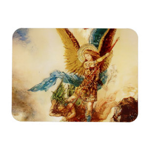 Imán “San Miguel Venciendo a Satanás” por Gustave Morea