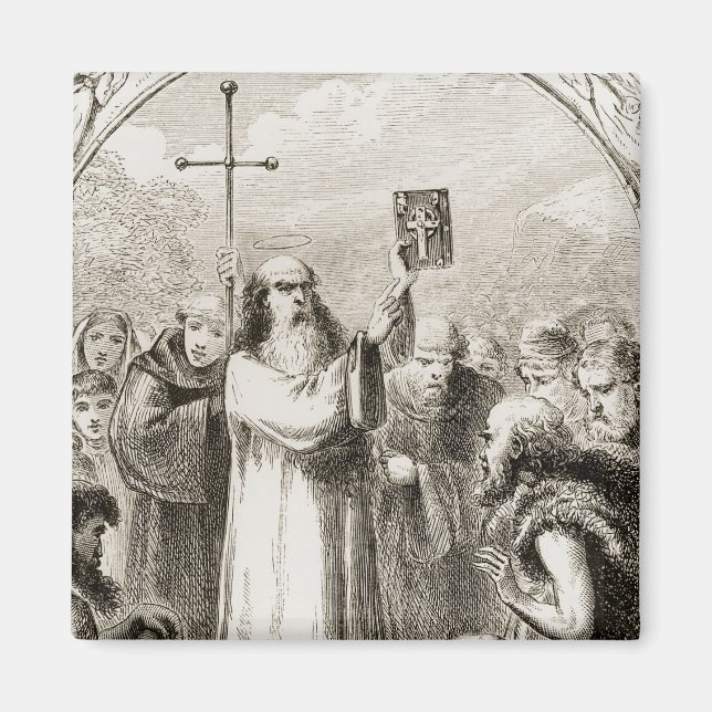 Imán San Patricio mostrando al pueblo de Irlanda los Cu (Frente)