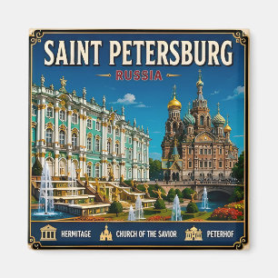 Imán 🏛️ San Petersburgo Rusia Recuerdo de Viaje Regalo