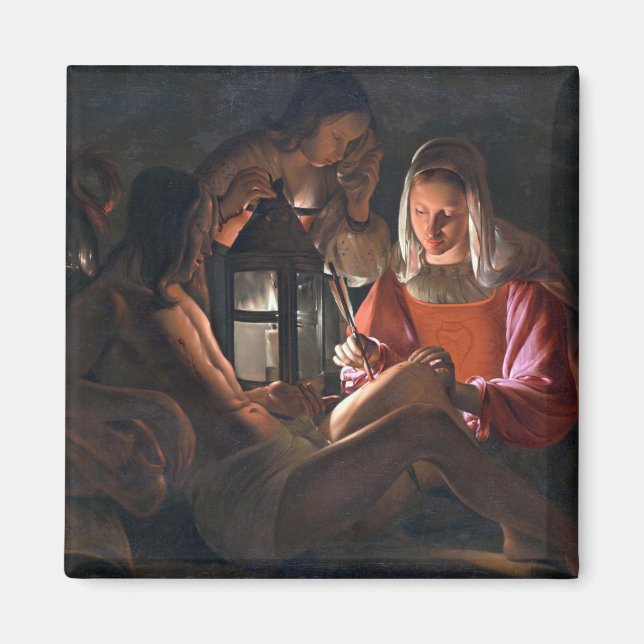 Imán San Sebastián abrazado por Irene, La Tour (Frente)