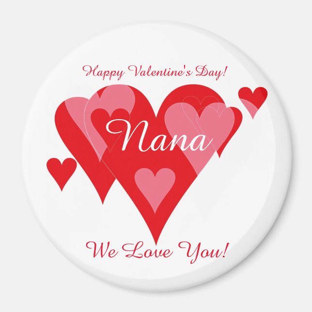 Imán San Valentín de Janz para Nana Grande (Frente)
