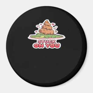 Imán San Valentín Pegado en Ti Lindo Animal Amor Divert