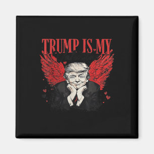 Imán San Valentín Trump retro es mi divertido Trump de 