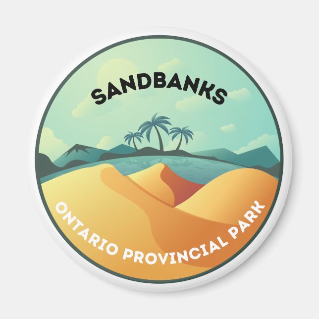 Imán Sandbanks Ontario Provincial Park Magnet (Frente)