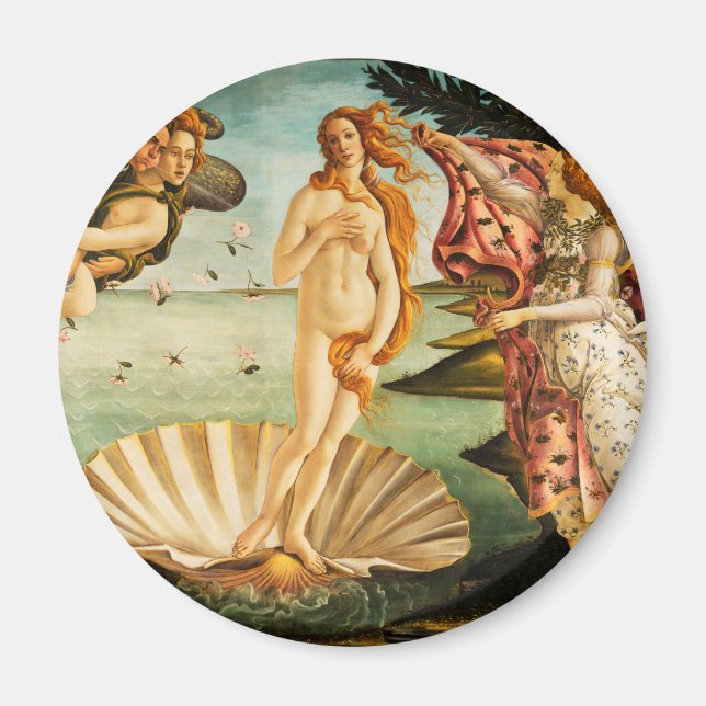 Imán Sandro Botticelli El nacimiento del Bella Artes Ve (Frente)
