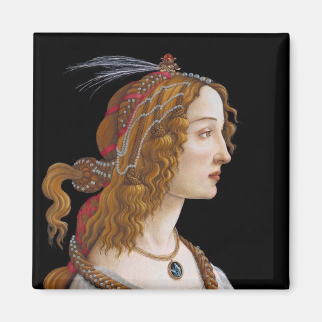 Imán Sandro Botticelli - Retrato de Simonetta Vespucci (Frente)