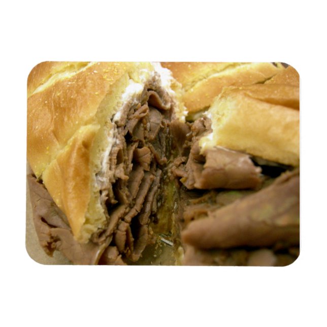 Imán Sándwich de carne asada con queso cremoso de cabra (Horizontal)