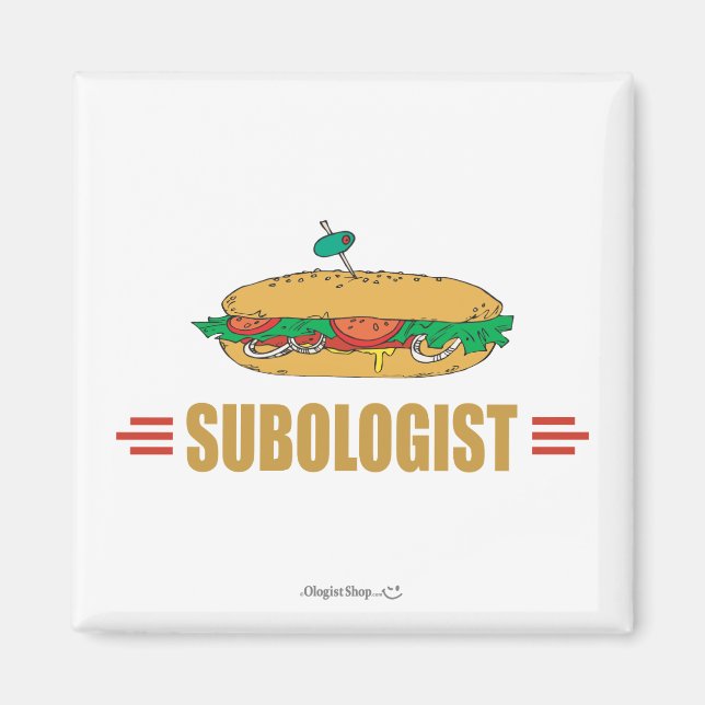 Imán Sándwich de submarinos divertidos (Frente)