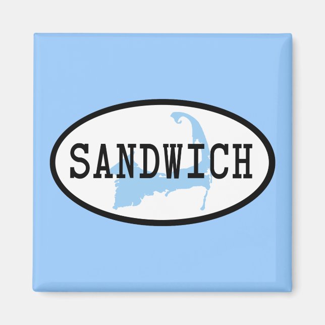 Imán Sandwich, MA Cabo Cod Magnet (Frente)