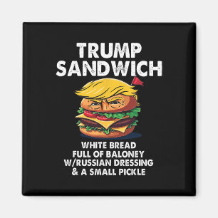 Imán Sándwich Trump Pan Blanco Lleno De Loney Político