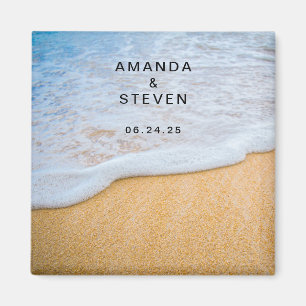 Imán Sandy Beach con la boda de un espumoso surf salva 