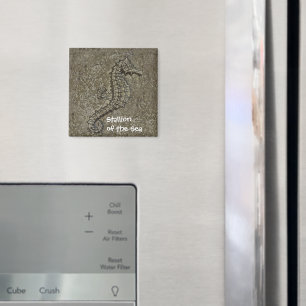 Imán Sandy Textured Seahorse Photography