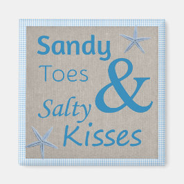 Imán Sandy Toes and Salty Kisses Beach Life Cita