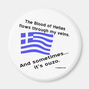 Imán Sangre de Hellas y Ouzo