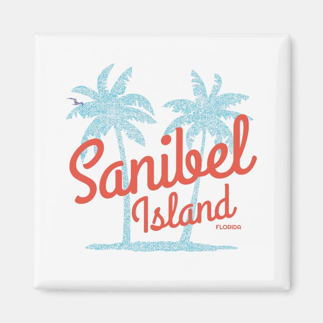 Imán Sanibel Island Florida Gulf Coast Souvenir (Frente)