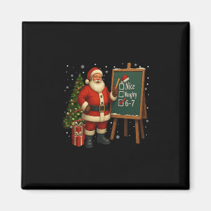 Imán Santa 6-7 Meme Bueno Malo 67 Navidad Rotura Cerebr