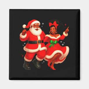 Imán Santa africano bailando Sr Sra Claus África Améric