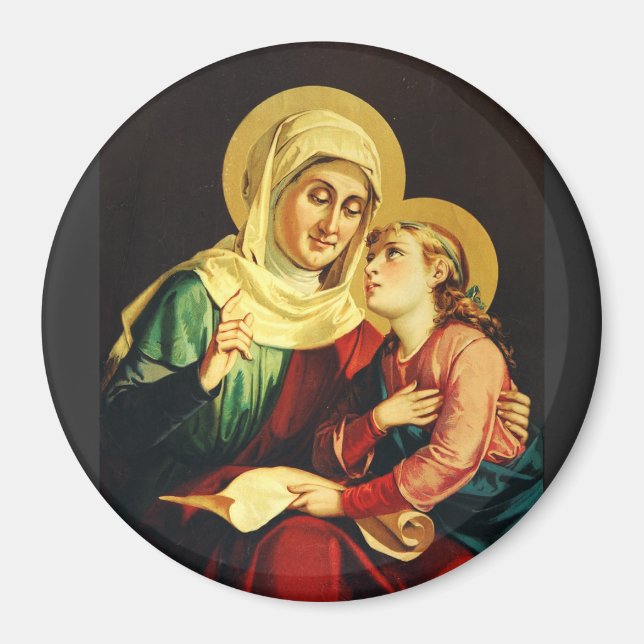 Imán Santa Ana y la Virgen María (Frente)