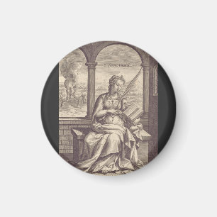 Imán Santa Anastasia la Libertadora Arte en Blanco y Ne
