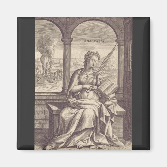 Imán Santa Anastasia, santa cristiana y mártir (Frente)
