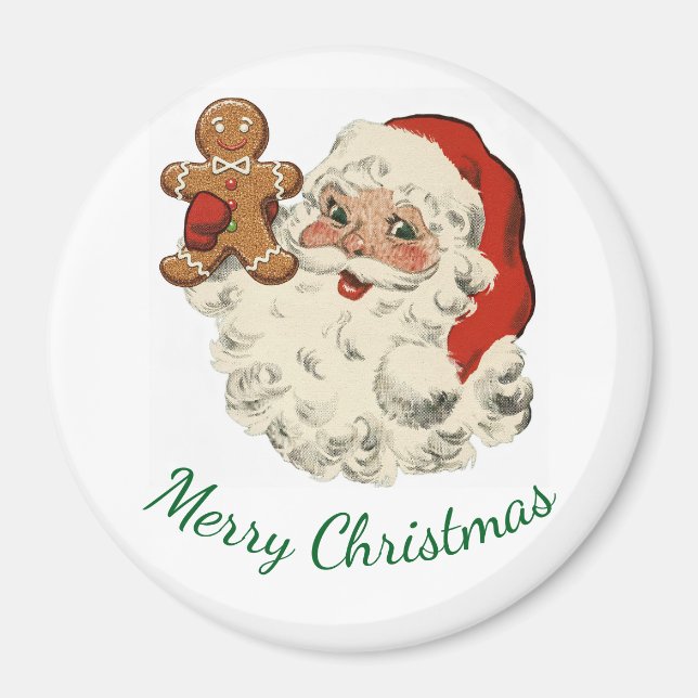 Imán Santa And Gingerbread Man Magnet (Frente)