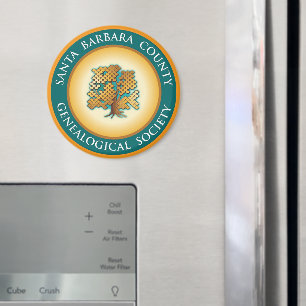 Imán Santa Barbara Genealógica Society Magnet