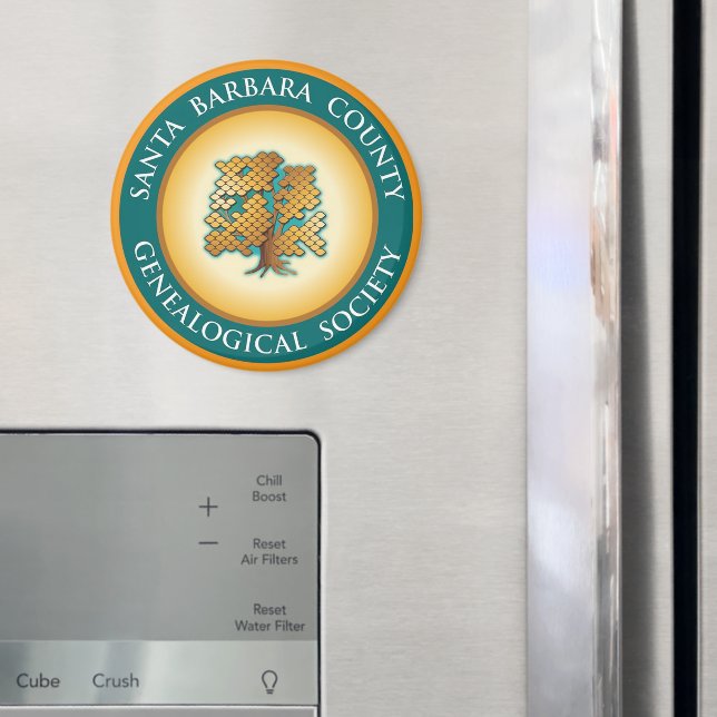 Imán Santa Barbara Genealógica Society Magnet (In situ (nevera))