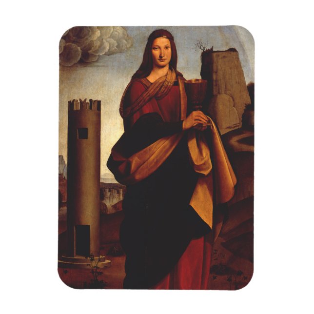 Imán Santa Bárbara por Giovanni Antonio Boltraffio (Vertical)