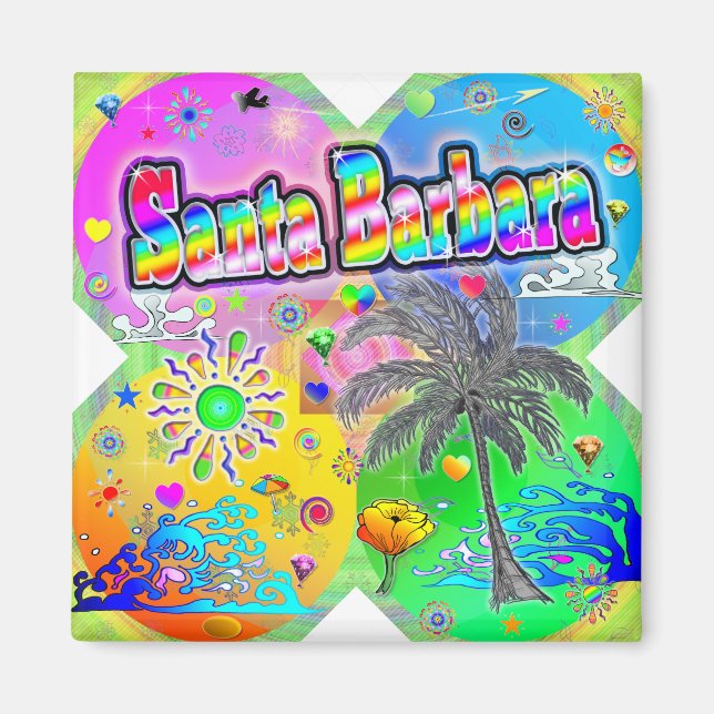 Imán Santa Barbara Quadro Seasons Magnet (Frente)
