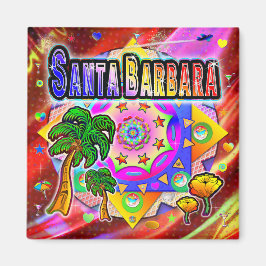 Imán Santa Barbara Tropical Friends Magnet