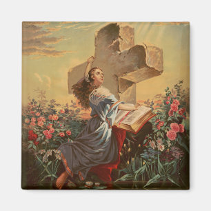 Imán Santa Biblia y Cruz